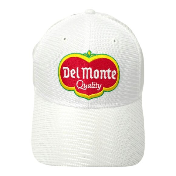 Del Monte Quality Mesh Snapback Cap Embroidered Logo Patch Trucker Baseball Hat - Picture 1 of 13